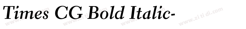 Times CG Bold Italic字体转换